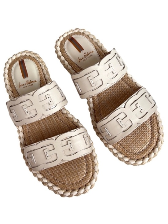 Sam Edelman Shoes - EUC Sam Edelman Leather Tatum Sandals Ivory Size 6.5 Retail $130.00